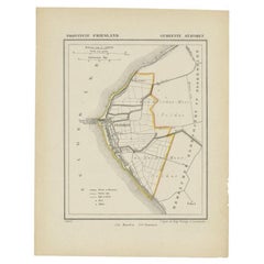 Carte ancienne de Stavoren par Kuyper, 1868