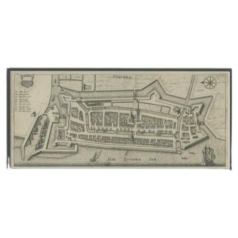 Antique Map of Stavoren by Merian, c.1650