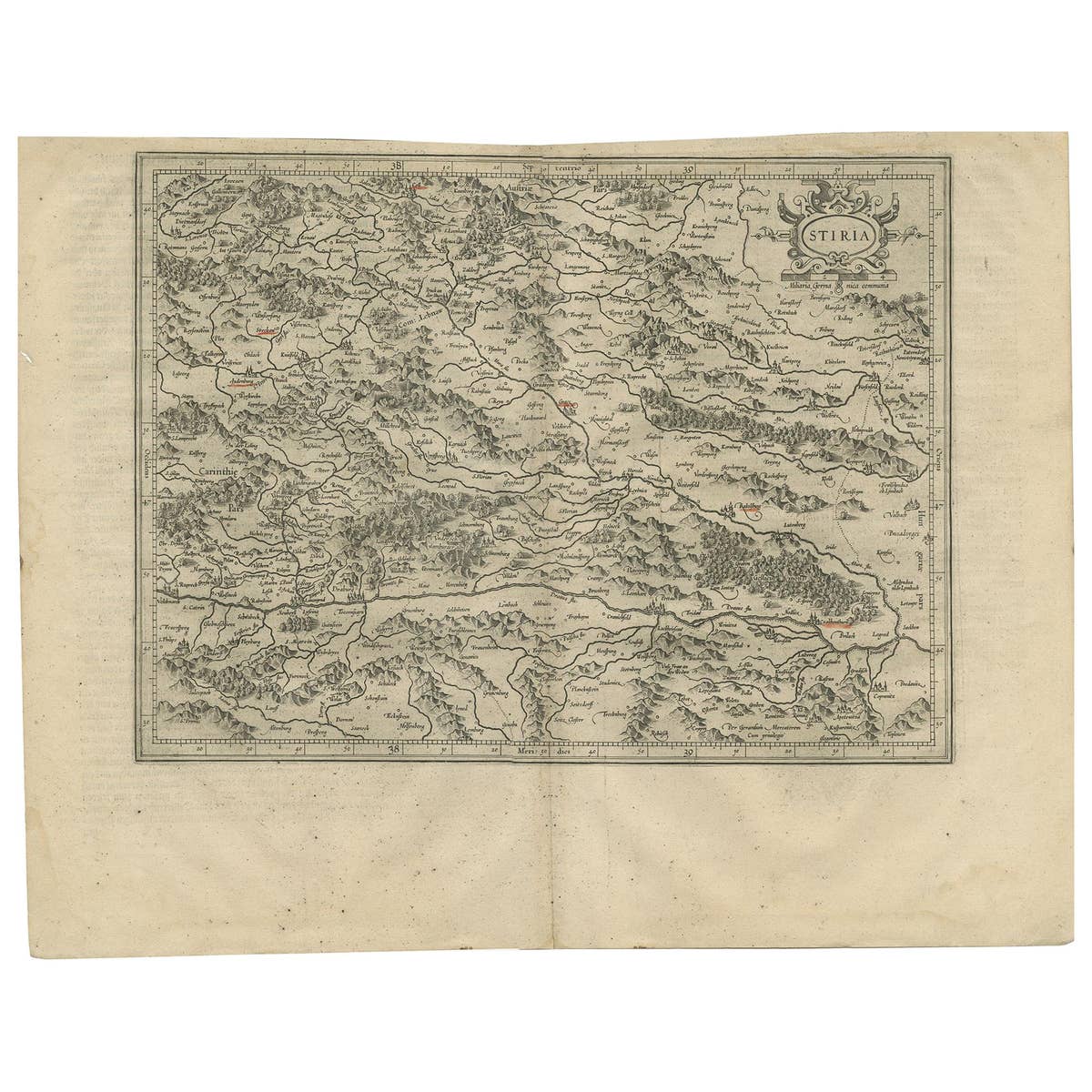 Antique Map of Styria by Mercator 'circa 1650'