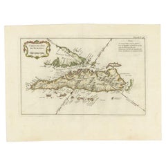 Used Map of Sumatra by Bellin, 1764