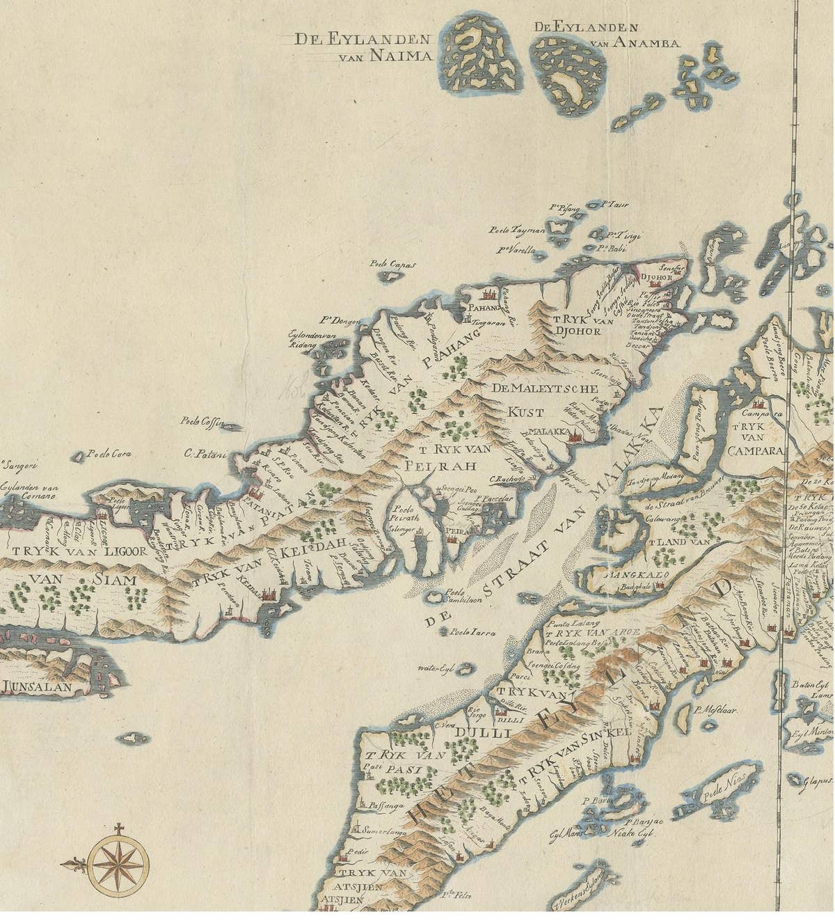Antique Map of Sumatra, Indonesia 'c.1780'
