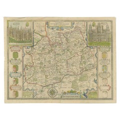 Antique Map of Surrey by Speed, 1676