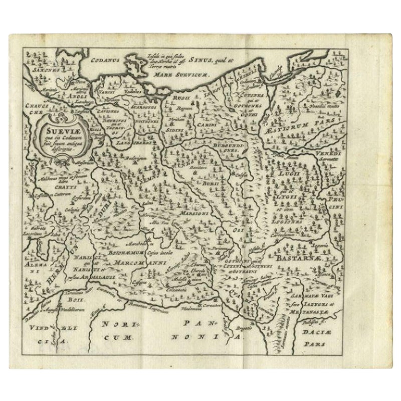 Carta geografica antica della Svevia, 1685