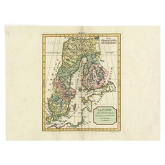 Carte ancienne de la Suède par Delamarche, 1806
