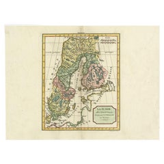 Carta geografica antica della Svezia di Delamarche, 1806