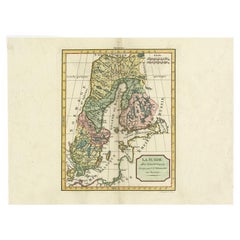 Antique Map of Sweden by Delamarche, 1806