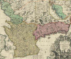 Southern Sweden Provinces Map – Homann’s ‘Nova Tabula Scaniae’, ca. 1730