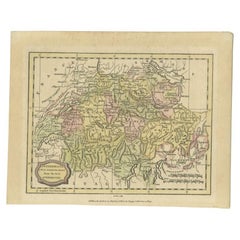 Carte ancienne de la Suisse par Barlow, 1807