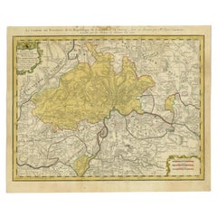 Carte ancienne de la Suisse par Homann, 1753