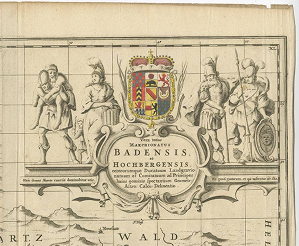 Antique Map of Switzerland by J. van Waesbergen, circa 1680