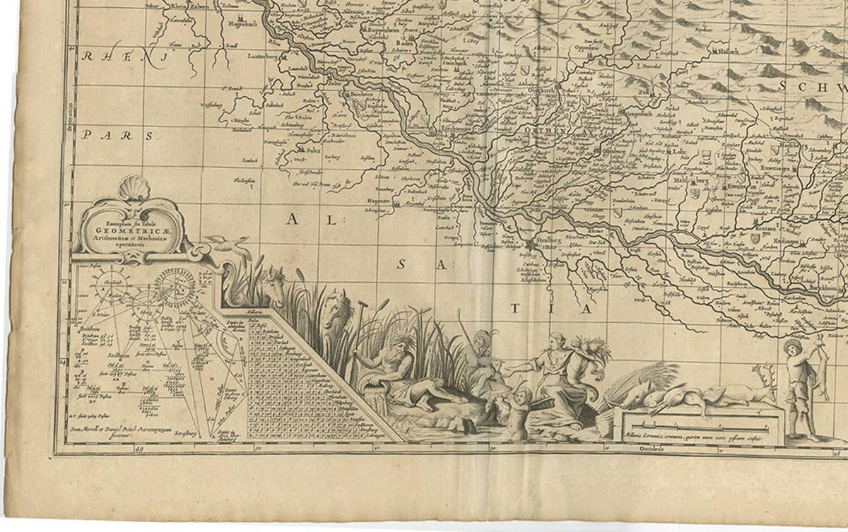 Antique Map of Switzerland by J. van Waesbergen, circa 1680