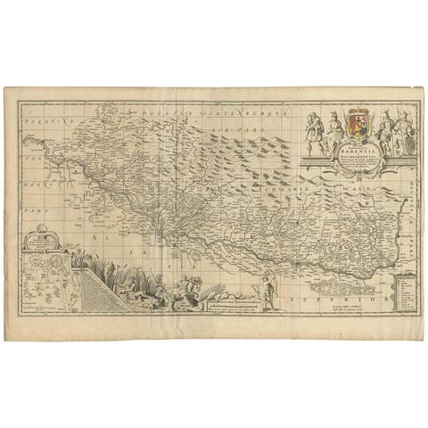 Antique Map of Switzerland by J. van Waesbergen, circa 1680