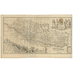 Carte ancienne de la Suisse par J. van Waesbergen, datant d'environ 1680