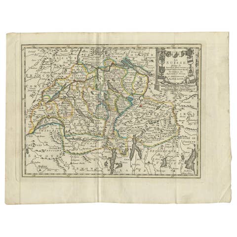 Antique Map of Switzerland by Keizer & de Lat, 1788