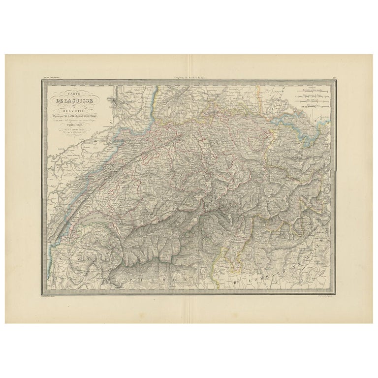Antique Map of the United States of America by Lapie '1842' For Sale at  1stDibs | carte united states of america