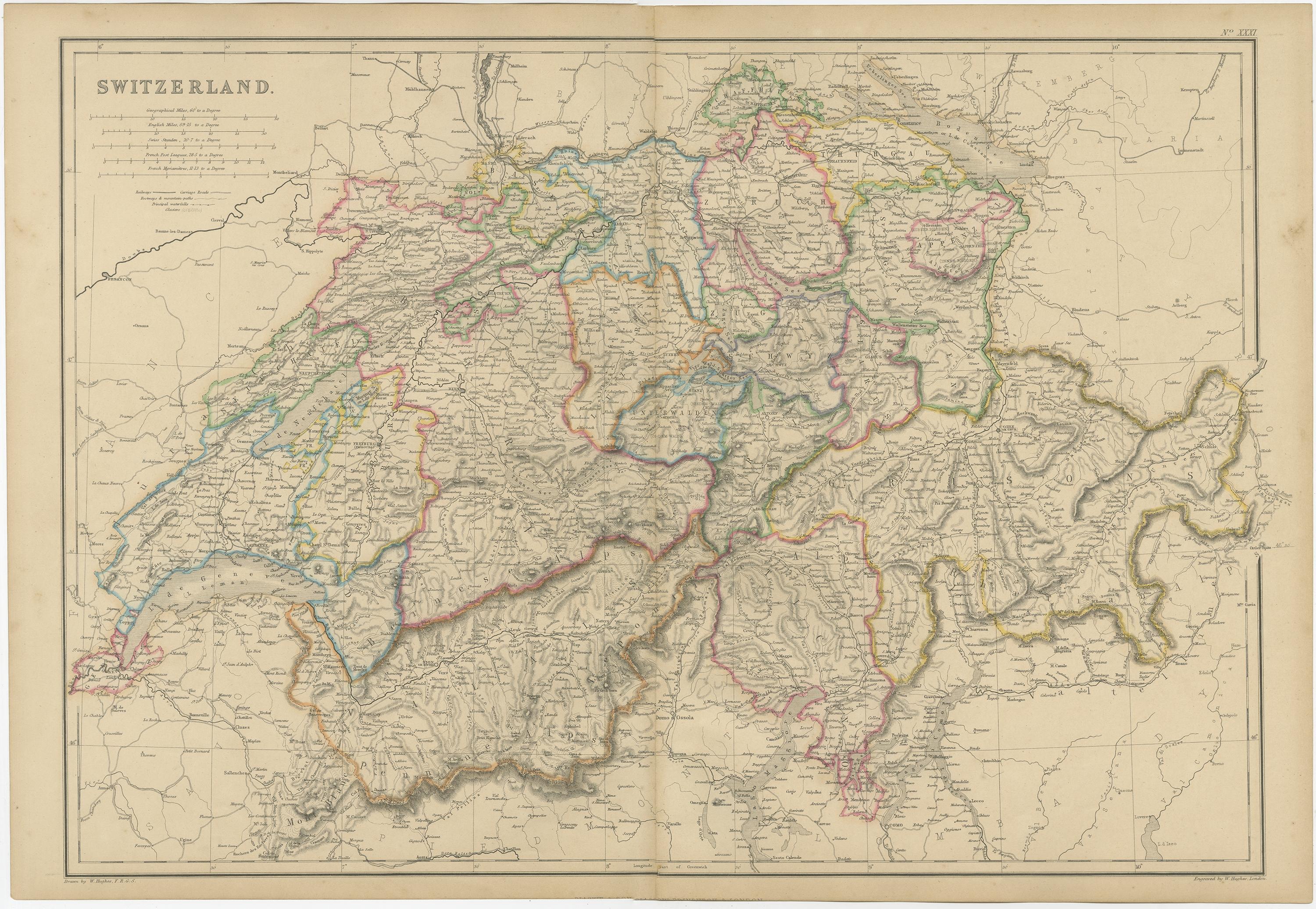 detailed map of switzerland