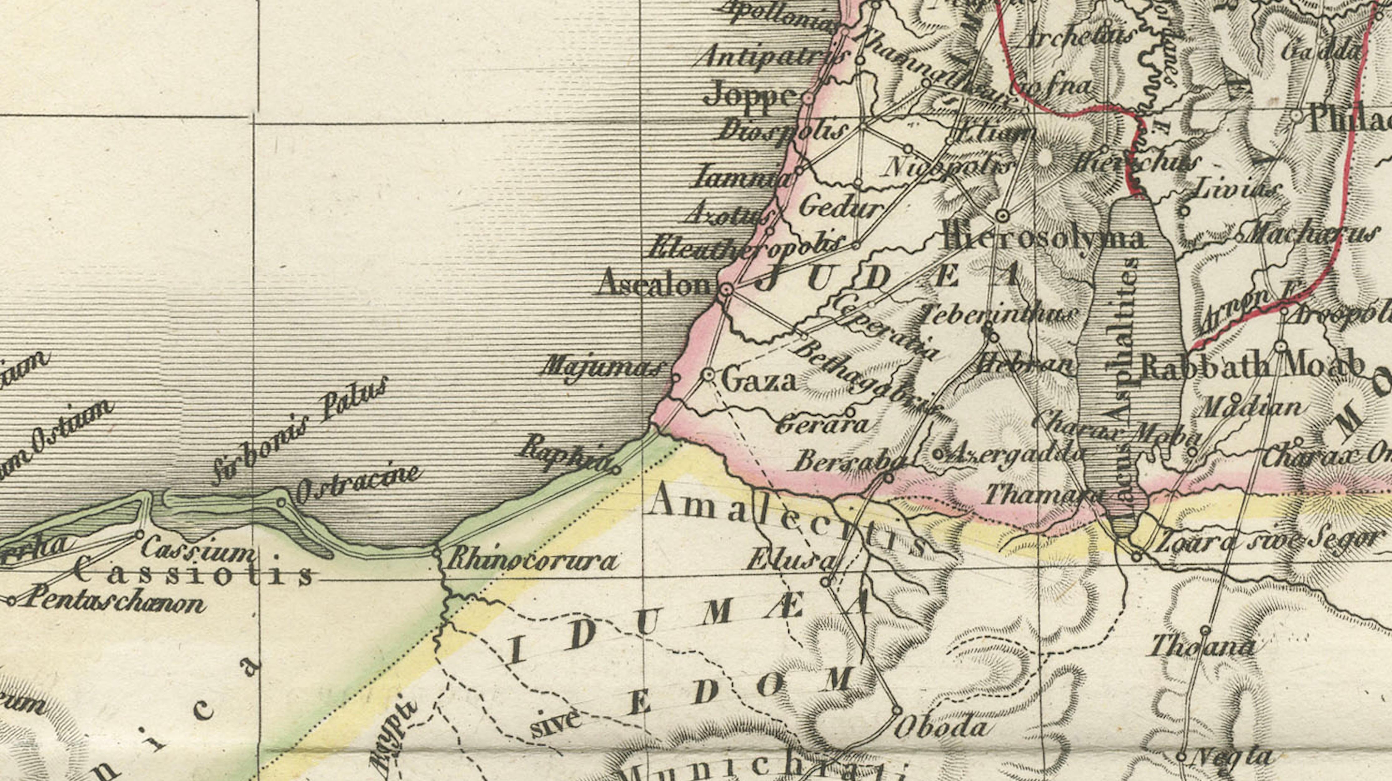 Antique Map of Syria, Egypt and the Nile Delta – Lapie, 1838