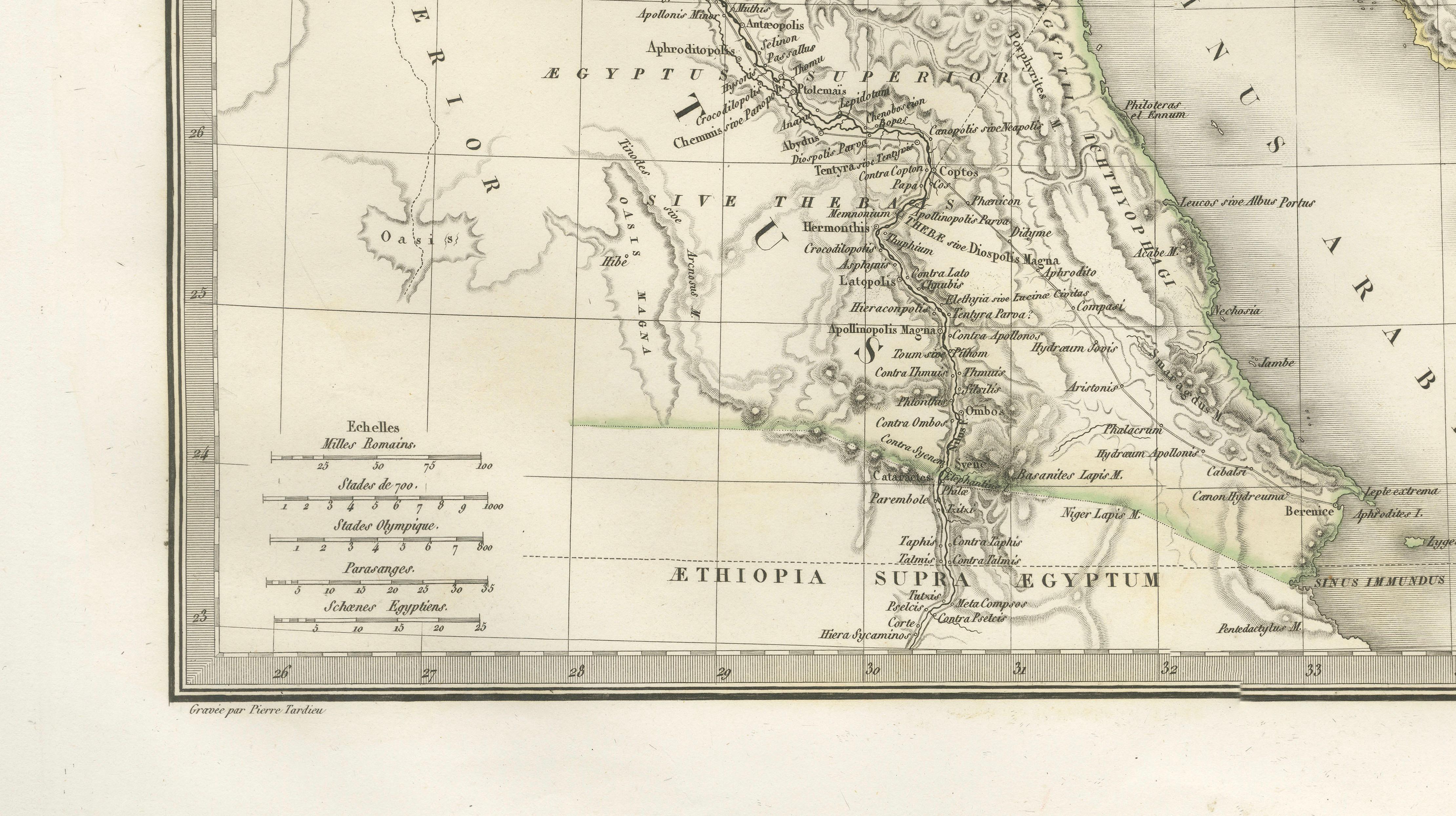 Antique Map of Syria, Egypt and the Nile Delta – Lapie, 1838