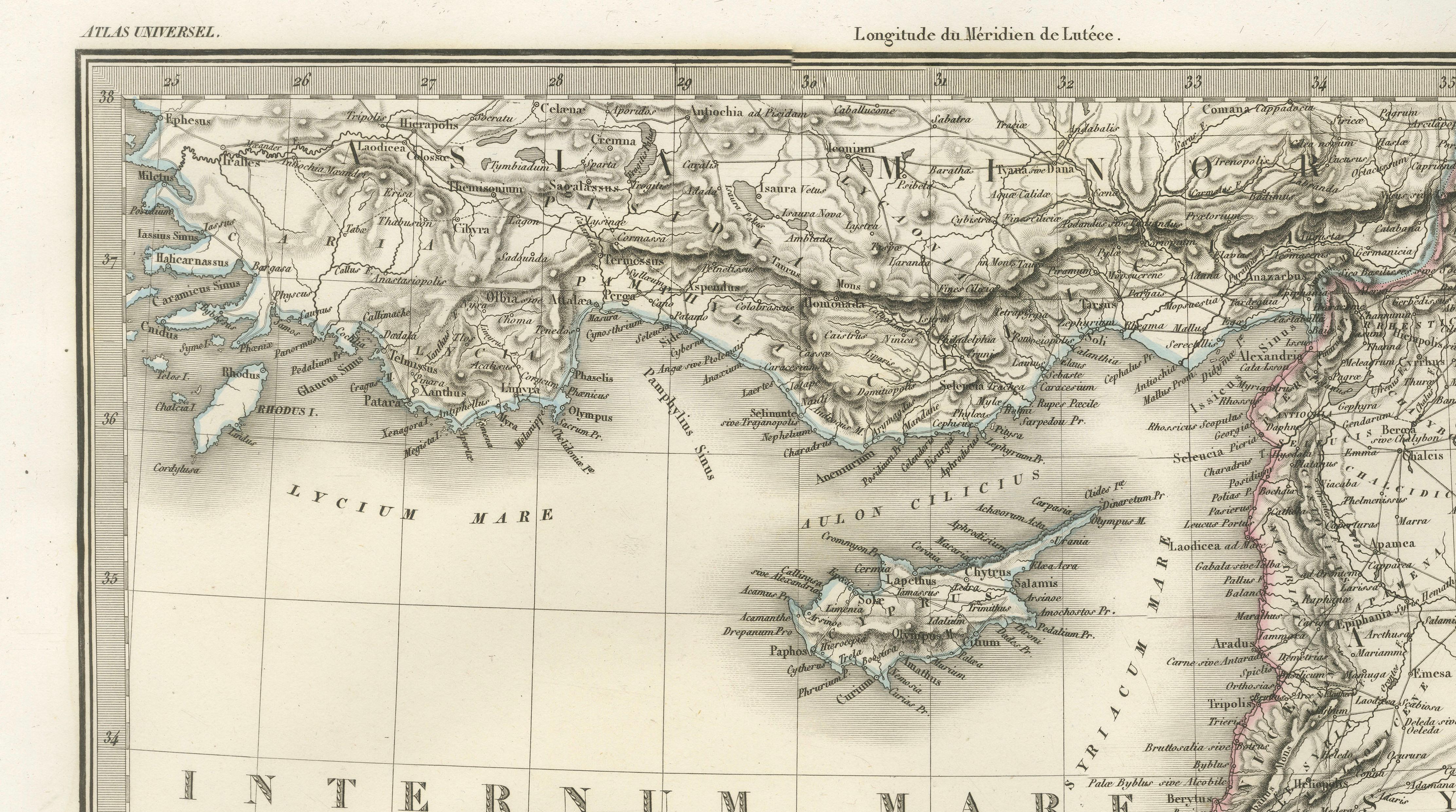 Antique Map of Syria, Egypt and the Nile Delta – Lapie, 1838