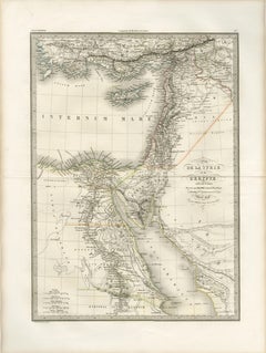 Antique Map of Syria, Egypt and the Nile Delta – Lapie, 1838
