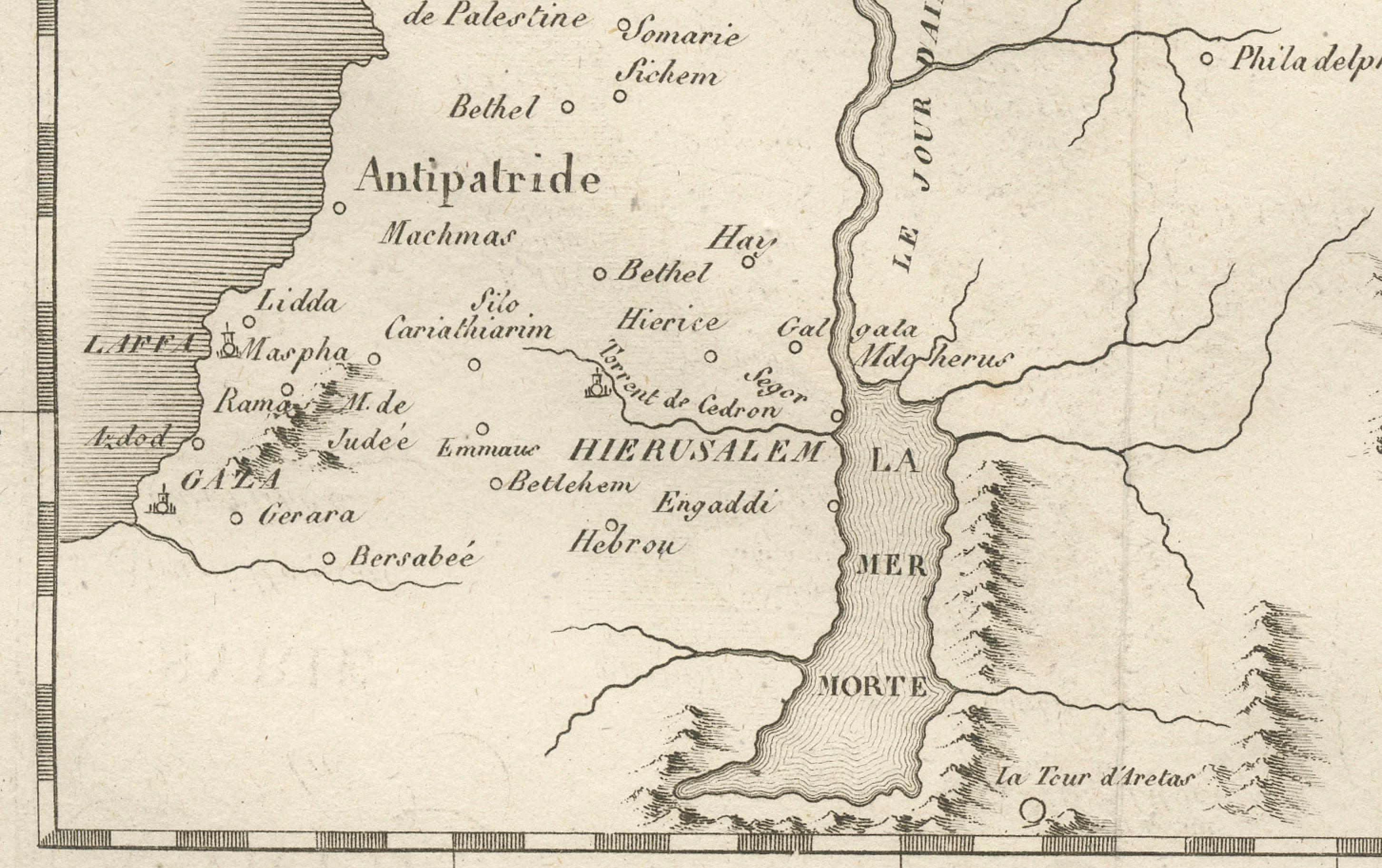 Antike Karte von Syrien, dem Berg Libanon und Palästina - um 1760 (18. Jahrhundert) im Angebot