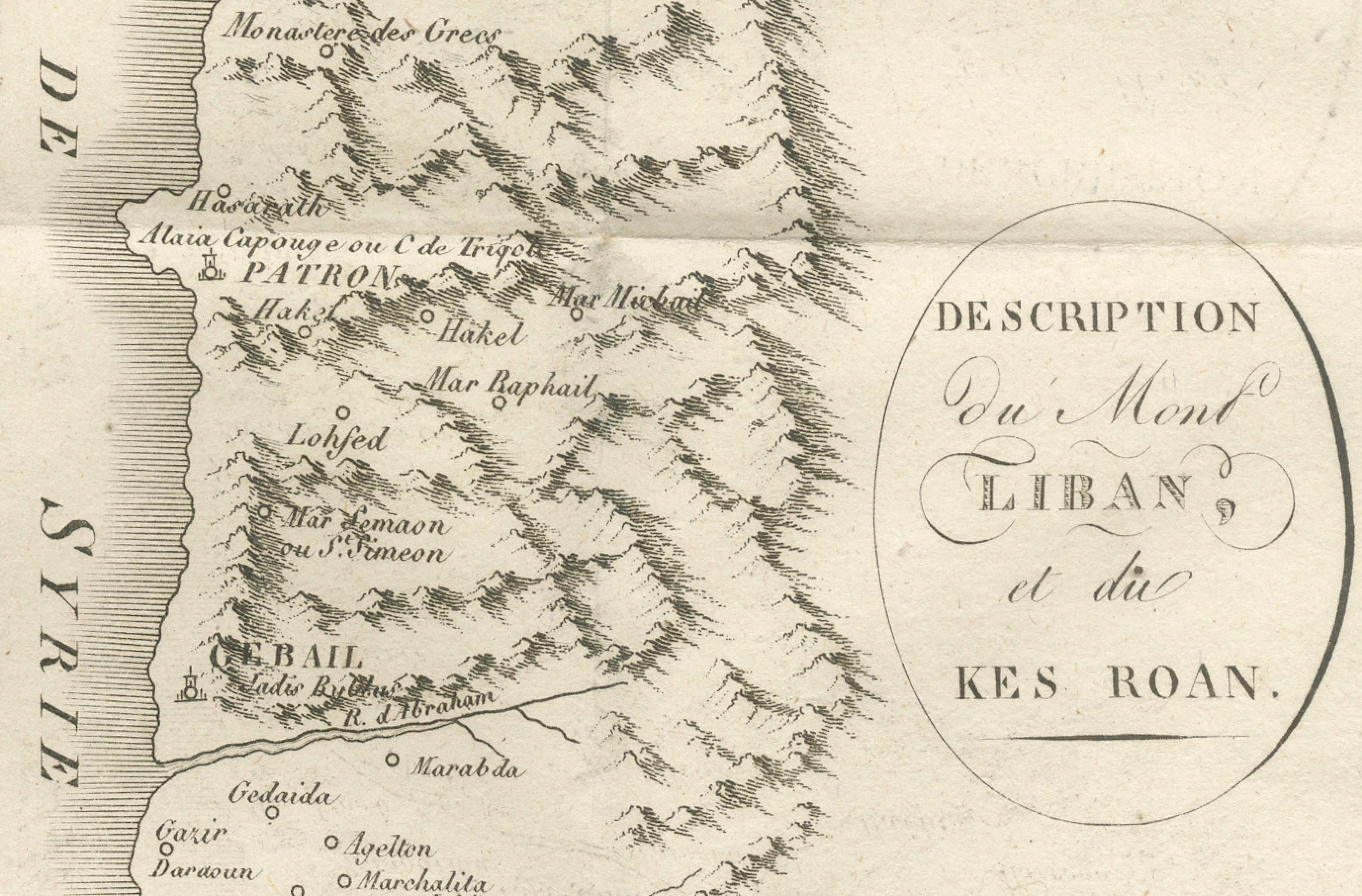 Antike Karte von Syrien, dem Berg Libanon und Palästina - um 1760 (Papier) im Angebot