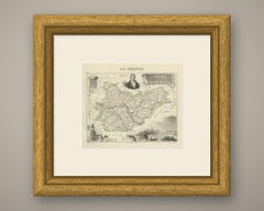 Antique Map of Tarn-et-Garonne, Montauban and Castelsarrasin, circa 1860