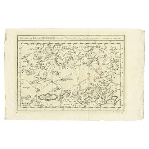 Antique Map of Tartary and Northeast Asia, c.1750