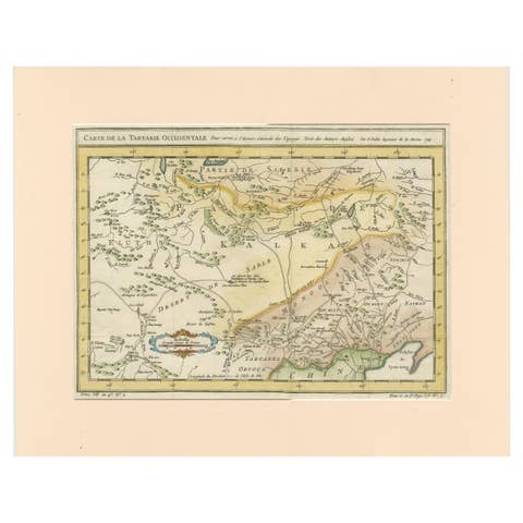 Antique Map of Tartary by Jacques Nicolas Bellin, Hand Colored, c.1750
