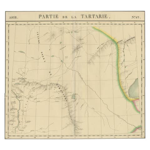 Antique Map of Tartary – Hand-Colored Lithograph of Central Asia, 1827