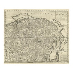 Antike Karte von Tartaren, Sibirien und China - Tirion, Amsterdam um 1730