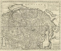 Carte ancienne de la Tartarie, de la Sibérie et de la Chine - Tirion, Amsterdam c.1730