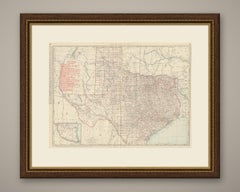 Antique Map of Texas, The Lone Star State, Rand McNally, 1899