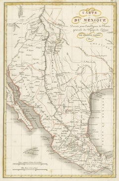 Antique Map of Texas, the Rocky Mountains, Southwest and Mexico