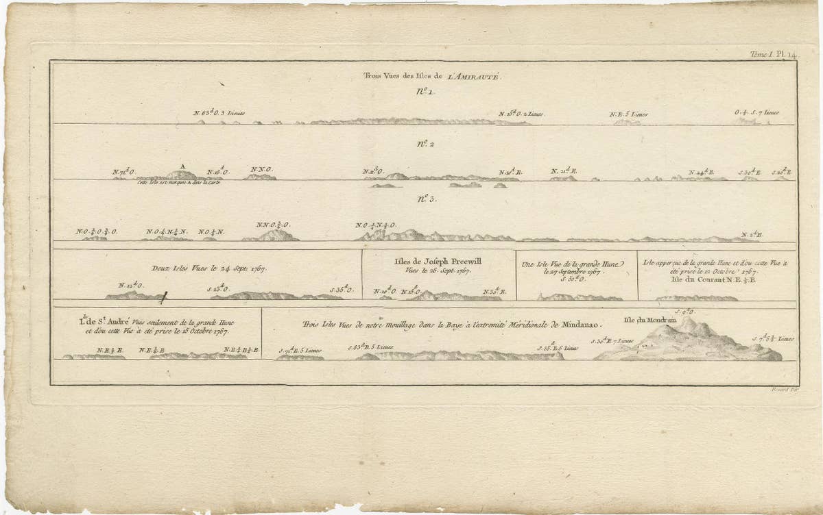 Antique Map of the Admiralty Islands, Bismarck Archipelago