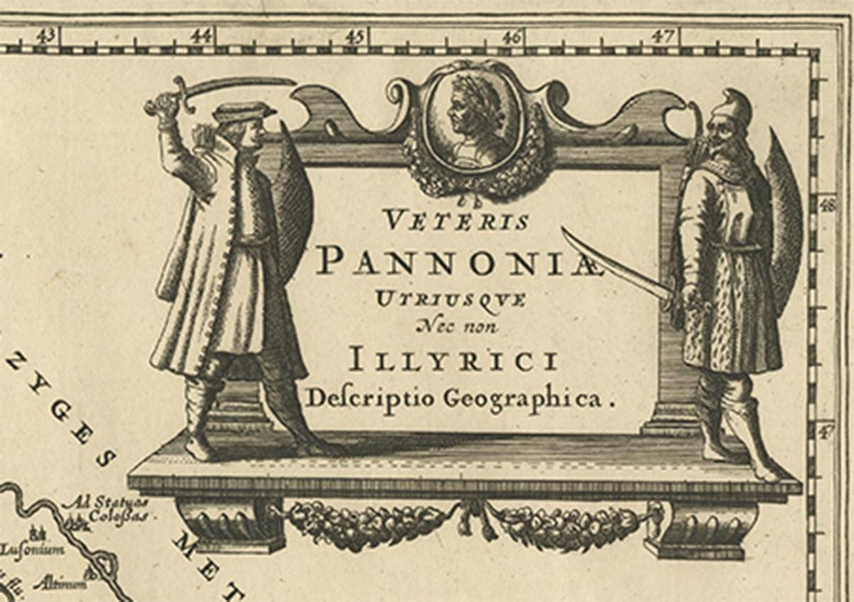 Antique Map of the Adriatic Sea and the Balkan by J. Janssonius, circa 1650