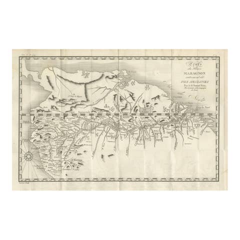 Antique Map of the Amazon River – Maragnon or River of the Amazons, c.1760