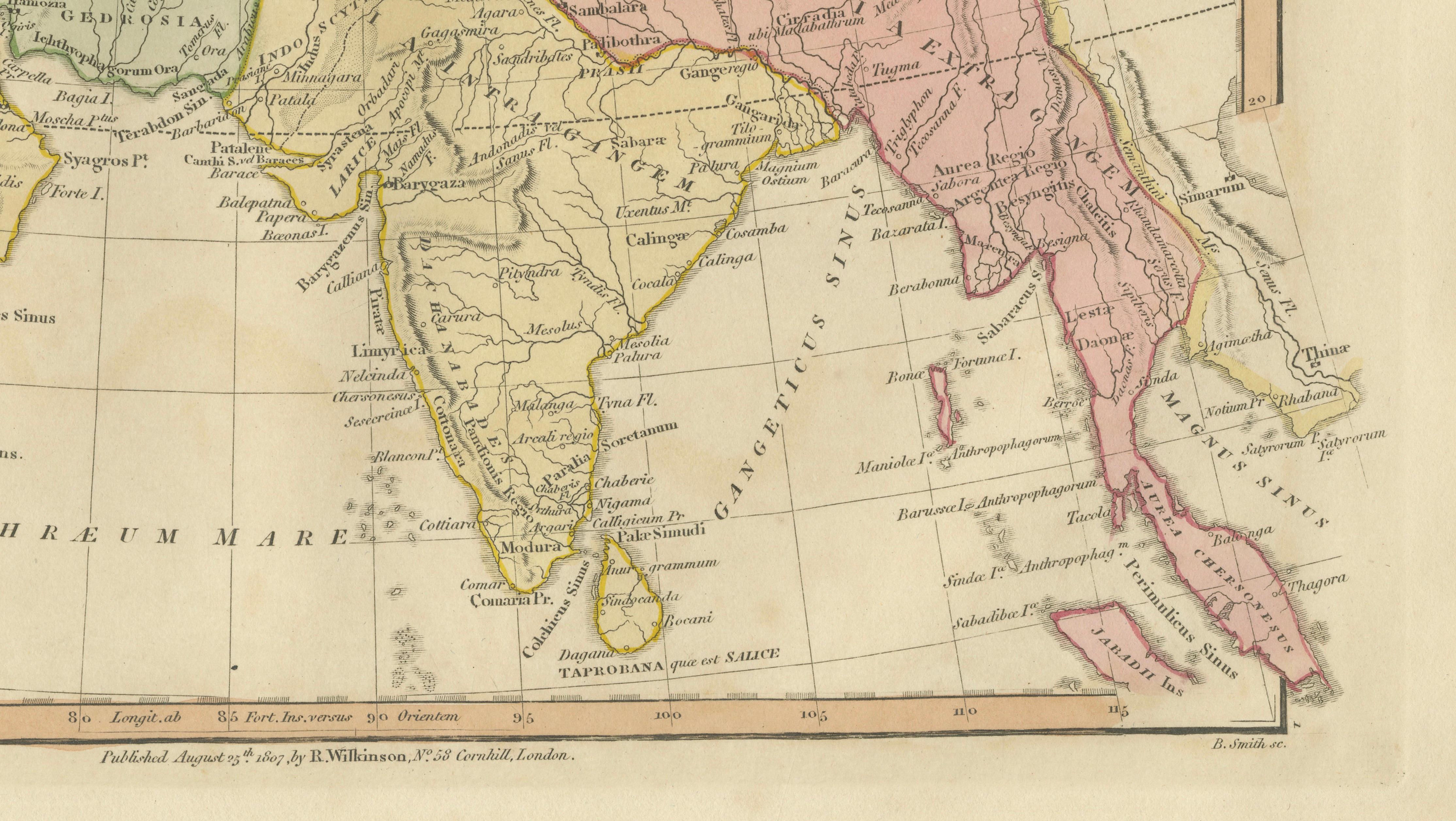 Antique Map of the Ancient Middle East & India – Wilkinson Orientis Tabula, 1807