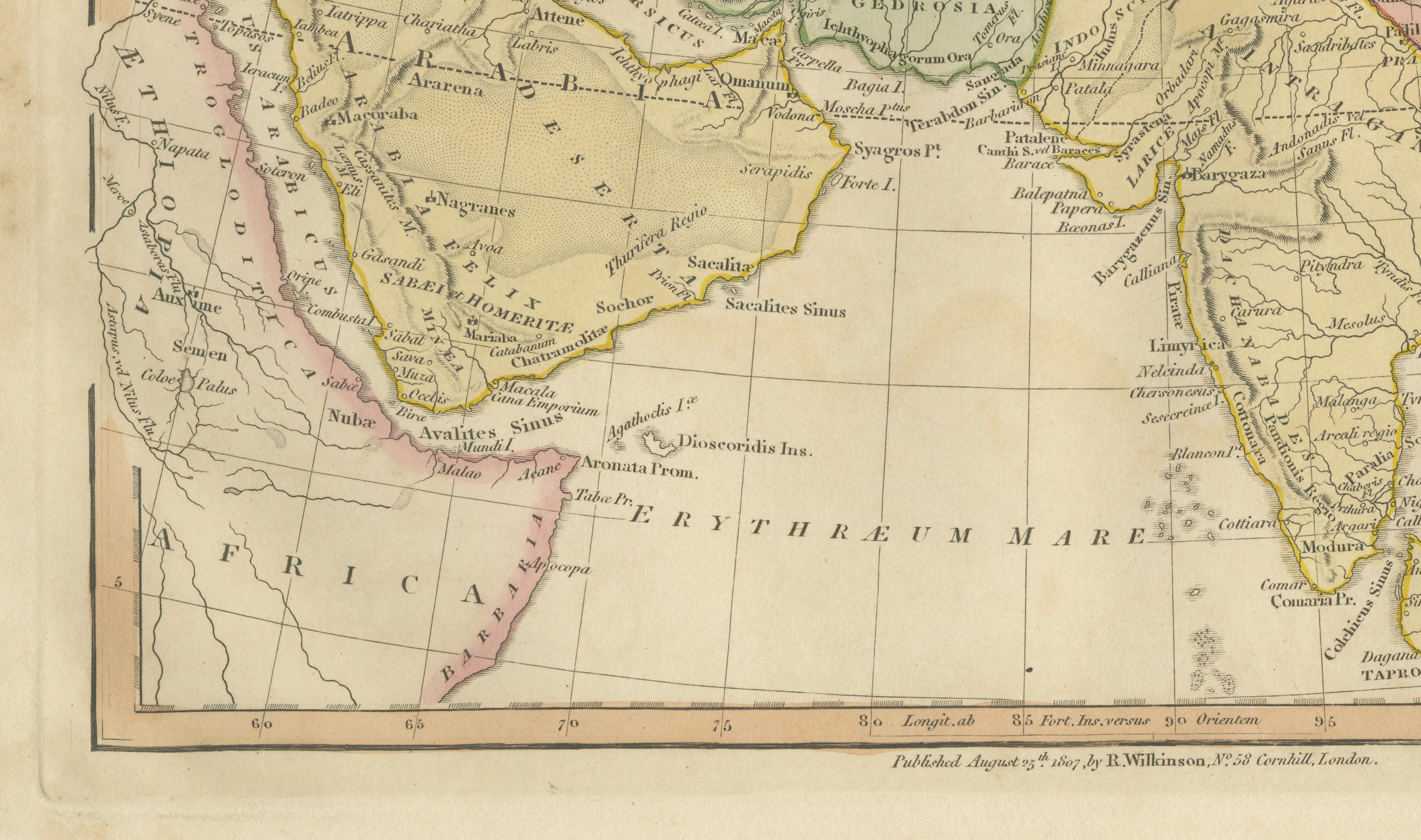 Antique Map of the Ancient Middle East & India – Wilkinson Orientis Tabula, 1807