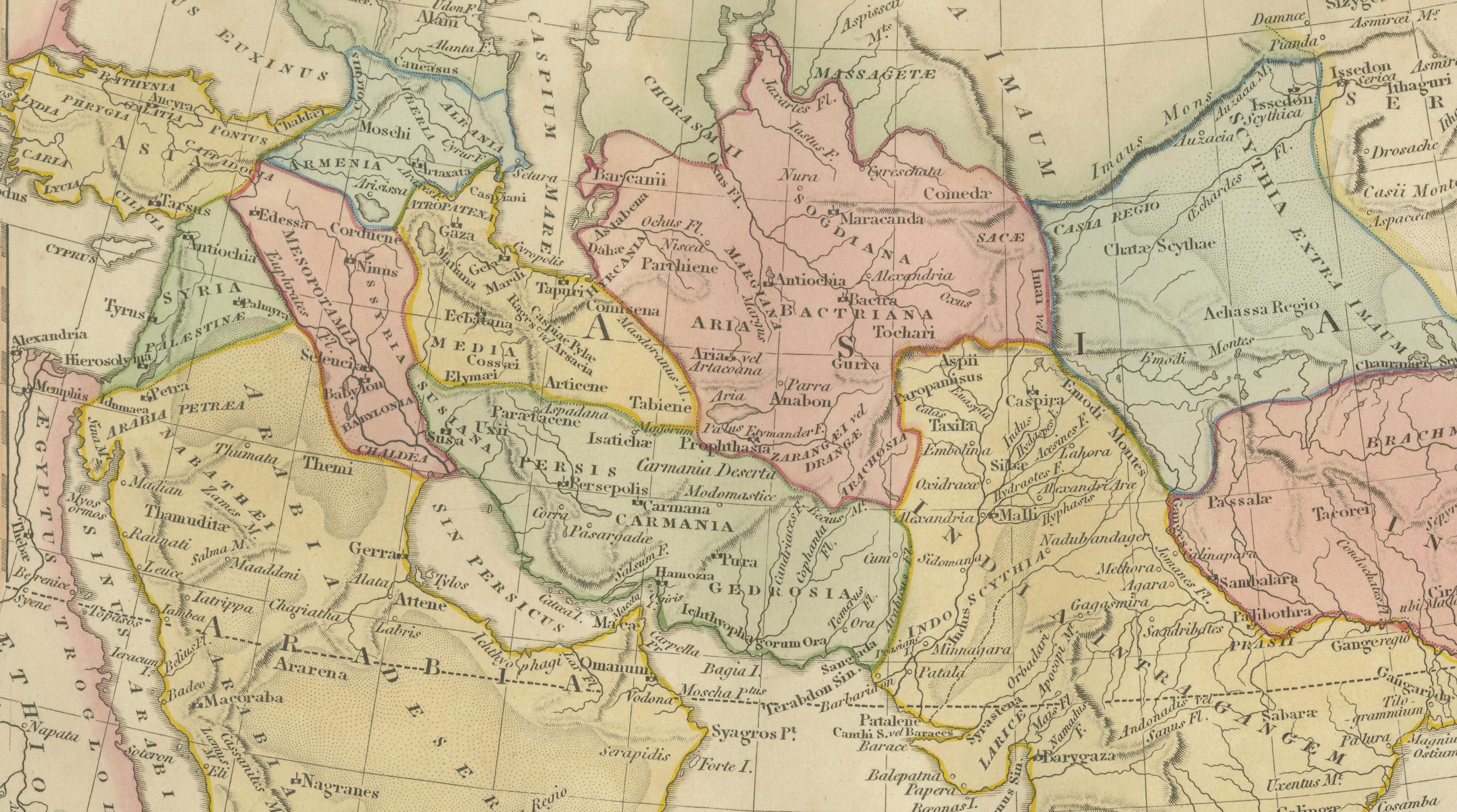 Antique Map of the Ancient Middle East & India – Wilkinson Orientis Tabula, 1807