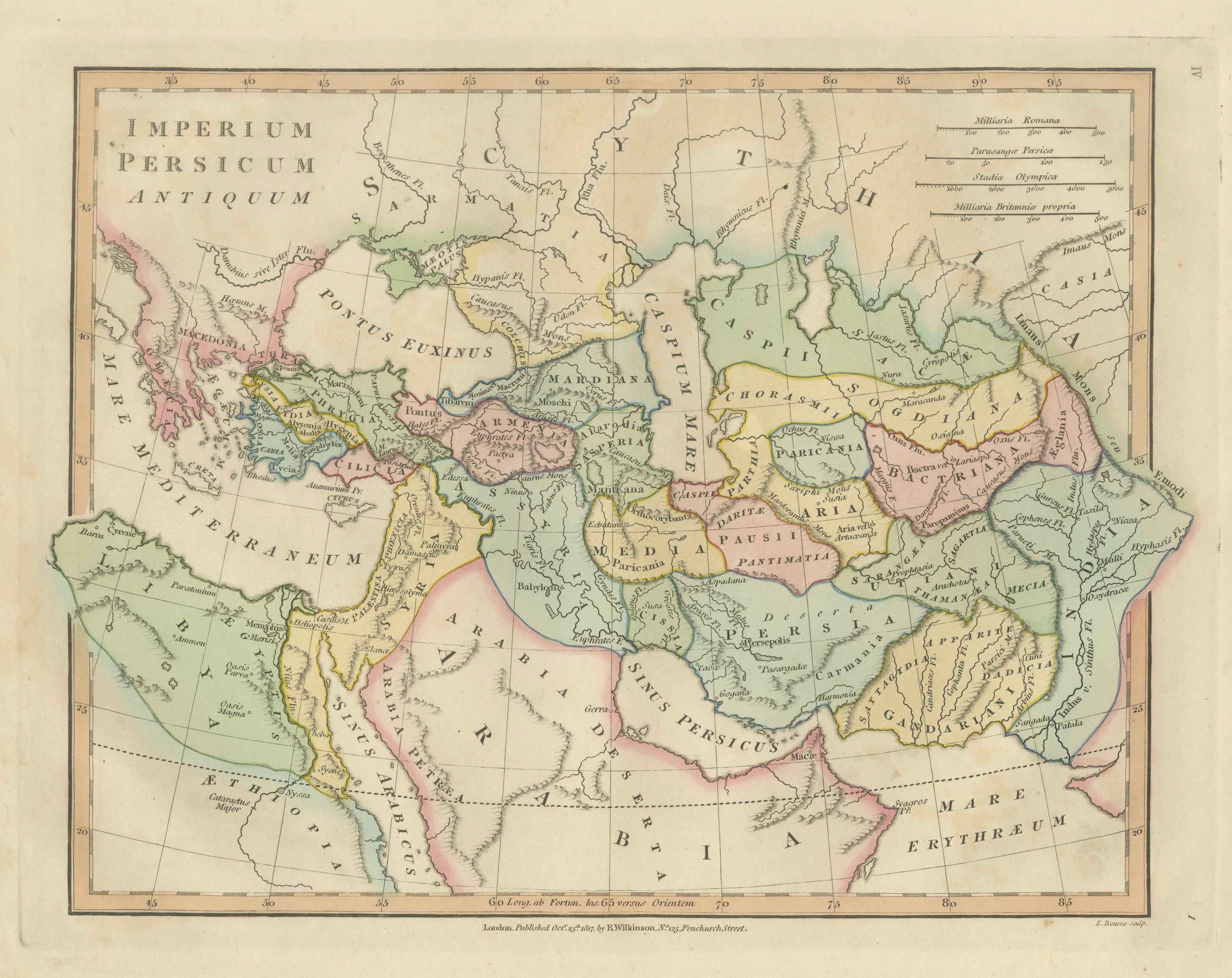 Antique Map of the Ancient Persian Empire – Imperium Persicum, 1817