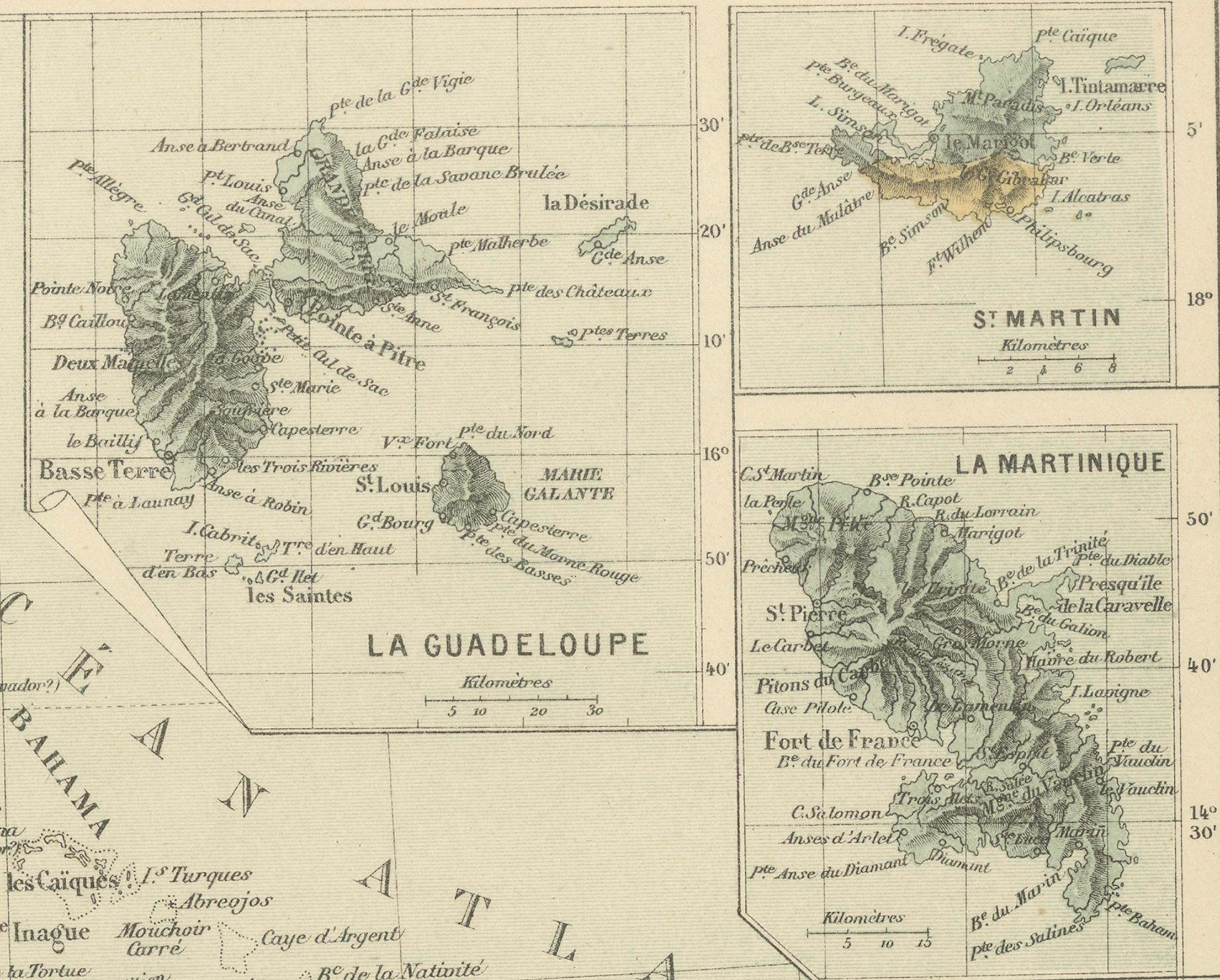 Title:  Antique Map of the Antilles and Central America – 1872  

Description:  
This finely detailed antique map, titled Antilles et Amérique Centrale, was published in 1872 under the direction of D.E. Cortambert. It provides a comprehensive