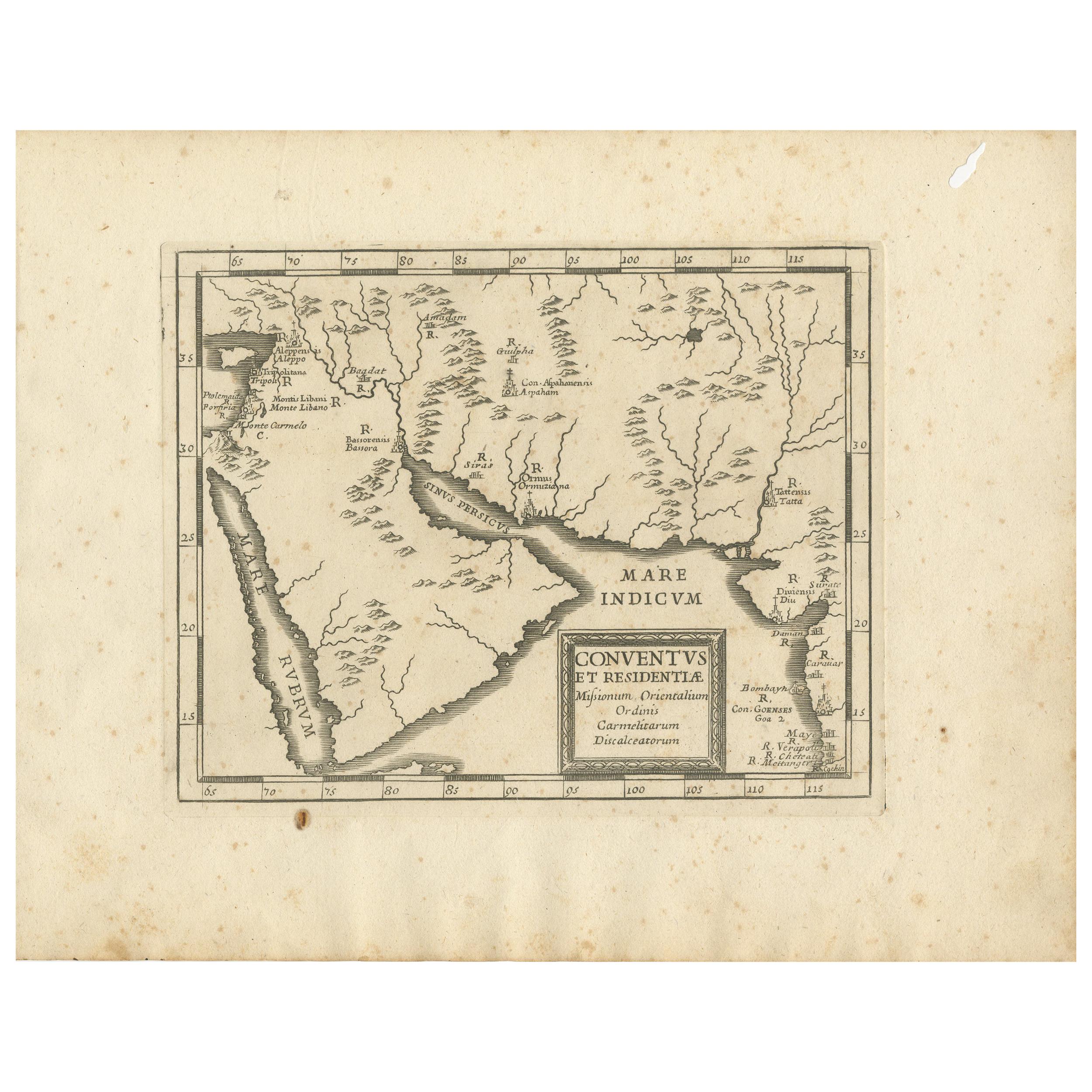 Antique Map of the Arabian Peninsula by Franceschini, '1739'