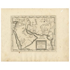 Antike Karte der arabischen Halbinsel Arabia von Franceschini, 1739