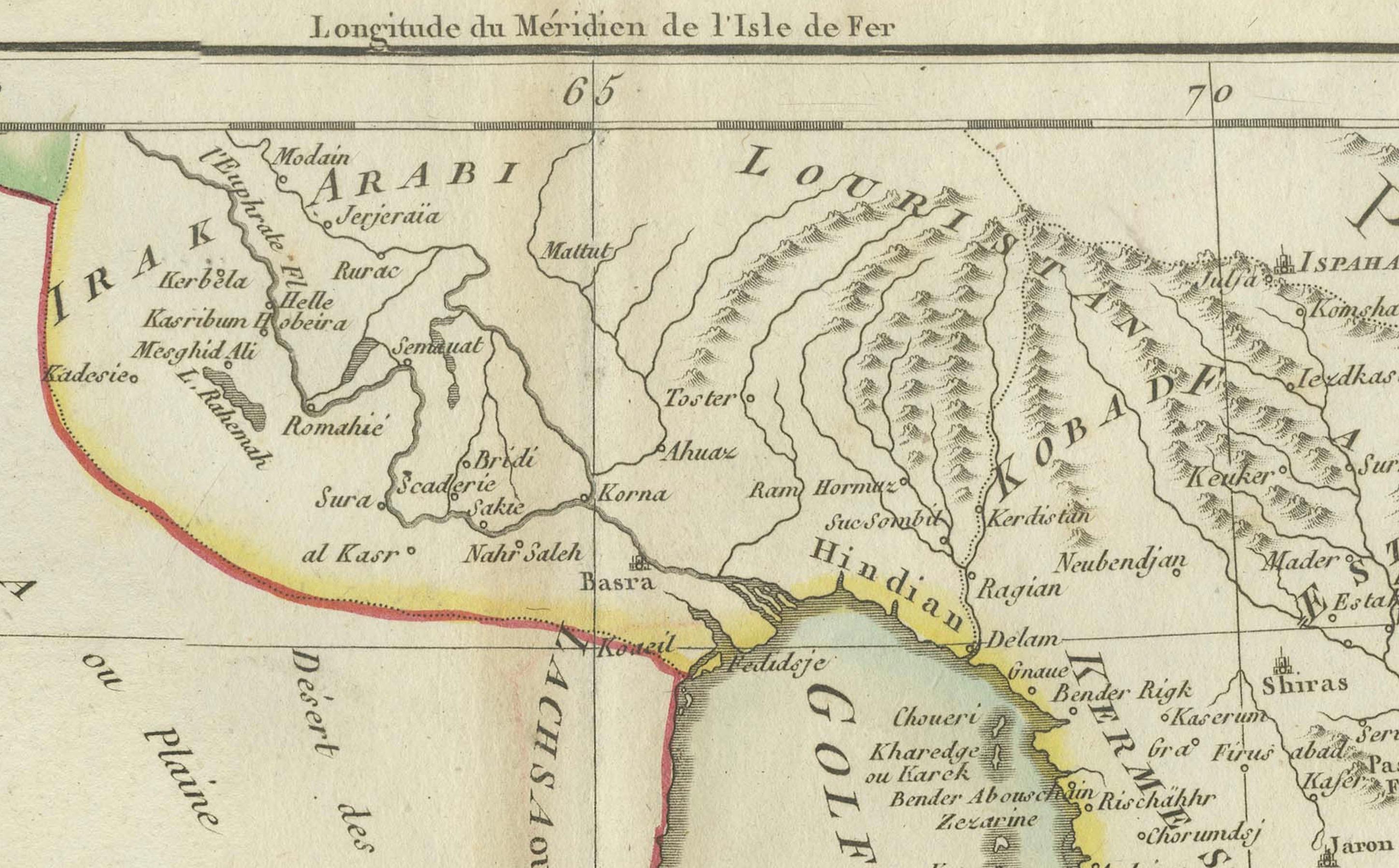 Antique Map of the Arabian Peninsula by Pierre Antoine Tardieu (1784-1869) In Good Condition In Langweer, NL