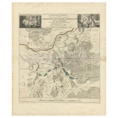 Used Map of the Area around the Abbey in Soligny-la-Trappe 'c.1710'