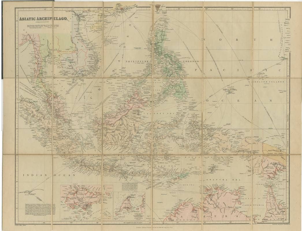 Antique Map of the Asiatic Archipelago by E. Stanford, circa 1910
