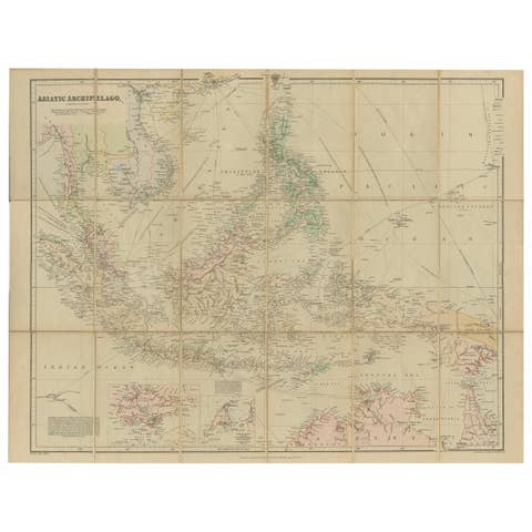 Antique Map of the Asiatic Archipelago by E. Stanford, circa 1910
