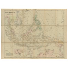 Antike Karte des asiatischen Archipelago von E. Stanford, um 1910