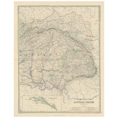 Antique Map of the Austrian Empire by A.K. Johnston, 1865